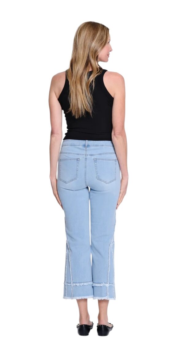 MULTIPLES 5 POCKET FRINGE FLARE CROP JEAN - Image 3