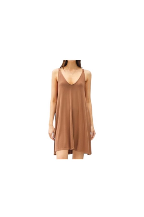 BE COOL V-NECK KNIT CENTER SEAM DRESS