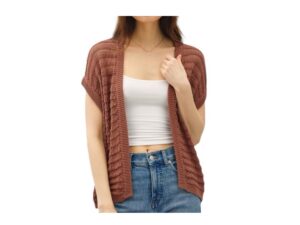 BE COOL CROCHET OPEN SWEATER CARDIGAN