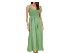 BLUPEPPER SWEETHEART BOW STRAP MIDI DRESS