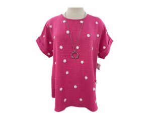 JODIFL AIRFLOW SHORT SLEEVE POLKA DOT TOP