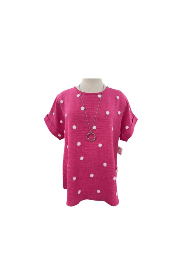 JODIFL AIRFLOW SHORT SLEEVE POLKA DOT TOP