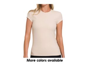 ZENANA SMOOTH INTERLOCK KNIT SHORT SLEEVE TEE