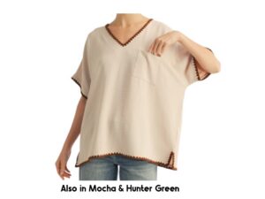 JODIFL AIRFLOW SHORT SLEEVE WHIP STITCH TRIM TOP