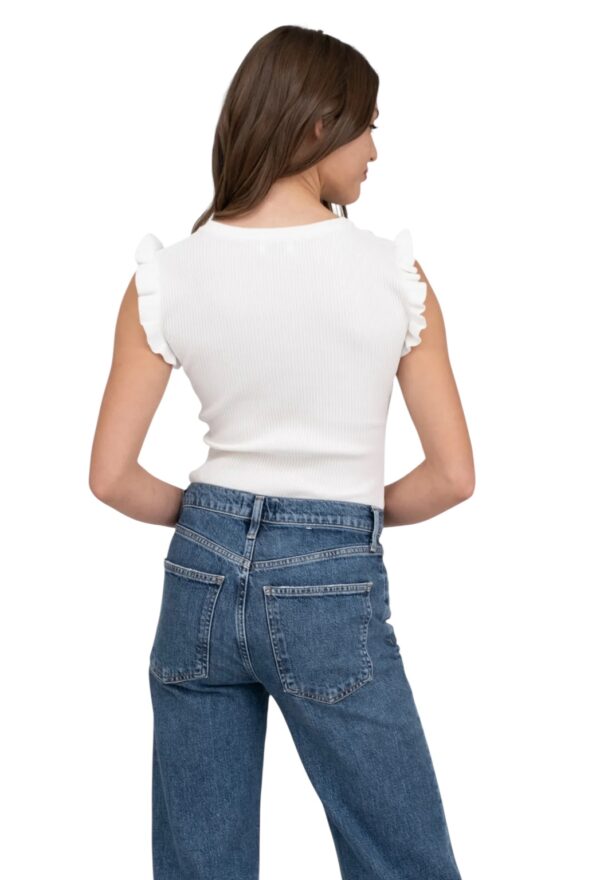 BLUPEPPER RUFFLE TRIM SLEEVELESS SWEATER - Image 5