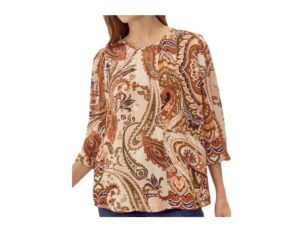 JODIFL PAISLEY PRINT LONG SLEEVE BLOUSE