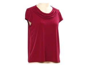 SOUTHERN LADY CAP SLEEVE COWL NECK TOP