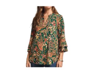DEAR SCARLETT LIZBELL PAISLEY PRINT BELL SLEEVE
