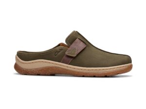 CLARKS ORLENE CLOG OLIVE COMBO