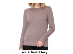 STACCATO CREWNECK RIB SLUB KNIT TOP