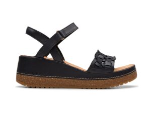 CLARKS KASSANDA BAR BLACK LEATHER
