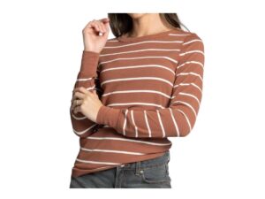 THREAD & SUPPLY STACY TOP BROWN/WHITE STRIPE