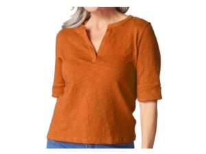 HABITAT COTTON PEBBLE SPLIT NECK TEE