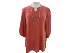 SOUTHERN LADY 3/4 SLEEVE TEXTURED KNIT TOP