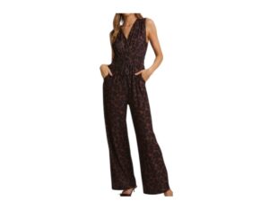 GILLI BOW DETAIL SURPLICE JUMPSUIT