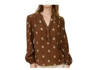 BLUPEPPER FLORAL WOVEN BLOUSE