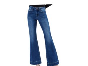 LOVERVET BY VERVET HIGH RISE TROUSER HEM RELAXED FLARE