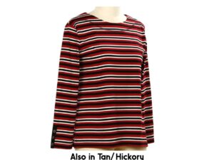 SOUTHERN LADY LONG SLEEVE STRIPED KNIT TOP