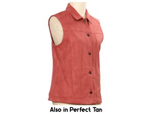 SOUTHERN LADY FAUX SUEDE BUTTON FRONT VEST