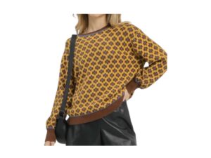 UMGEE LONG SLEEVE PRINT SWEATER