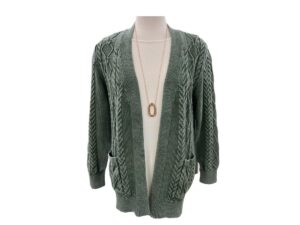 SOUTHERN LADY OPEN CABLE CARDIGAN SWEATER