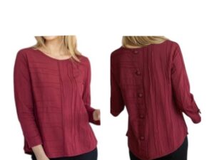 HABITAT STEADY STREAM BUTTON BACK TEE