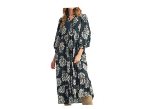 JODIFL ELBOW SLEEVE PRINT MIDI DRESS
