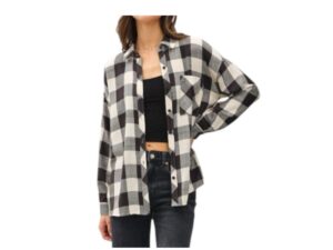 BE COOL BUFFALO PLAID FLANNEL SHIRT