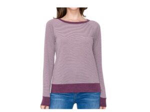 STACCATO RAGLAN SLEEVE STRIPED KNIT TOP
