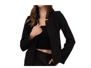 BLUPEPPER NOTCH COLLAR LONG SLEEVE BLAZER