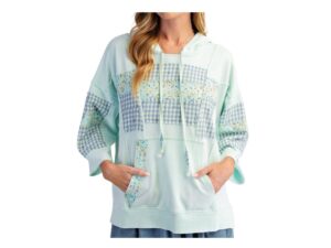 EASEL MIX PRINT MINERAL WASH HOODIE