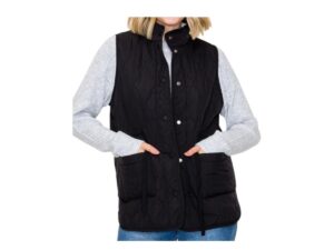 STACCATO DRAWSTRING WAIST SNAP VEST