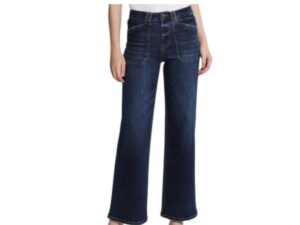 MICA DENIM HIGH RISE WIDE LEG PATCH POCKET JEAN 29"