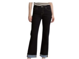 MICA DENIM MID RISE CUFFED ANKLE 28"INSEAM
