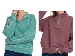 ZENANA FRENCH TERRY PIGMENT DYED PULLOVER