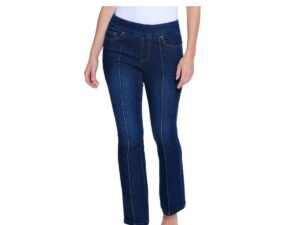 MULTIPLES PULL-ON PINTUCK FLARE JEAN