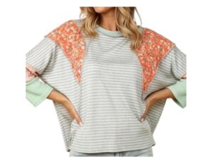 HAPTICS LOOSE FIT BLOCK PRINT TOP