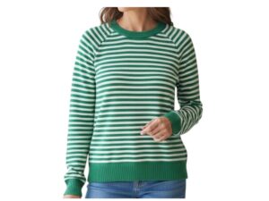 STACCATO CREW NECK STRIPED LONG SLEEVE SWEATER