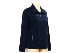 SOUTHERN LADY LONG SLEEVE STUD TRIM KNIT JACKET