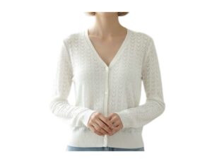 STACCATO POINTELLE V-NECK CARDIGAN
