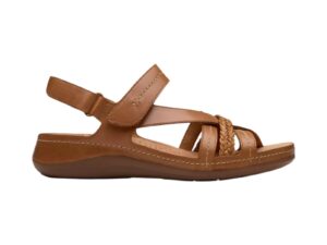 CLARKS CECILY STRAP TAN COMBO