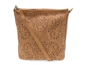 JOY SUSAN LAZER CUT EYELET BUCKET/CROSSBODY
