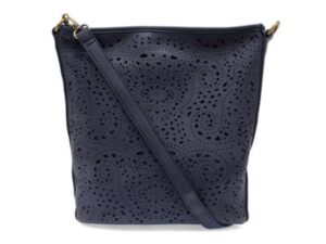 JOY SUSAN LAZER CUT EYELET BUCKET/CROSSBODY