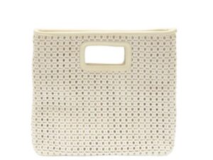 JOY SUSAN RIO FAUX CANE CUTOUT HANDLE TOTE