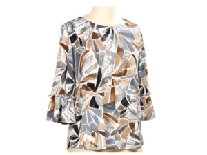 SOUTHERN LADY 3/4 SLEEVE FLORAL PRINT TOP
