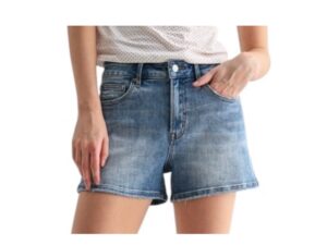MICA DENIM HIGH RISE DISTRESSED SHORTS