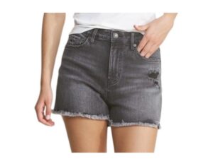MICA DENIM HIGH RISE DISTRESSED SHORTS