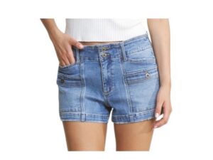 MICA DENIM HIGH RISE WIDE LEG SHORTS