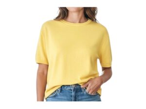 STACCATO CREWNECK HALF SLEEVE SWEATER