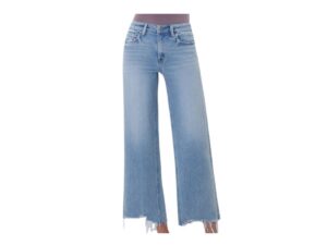 VERVET BY FLYING MONKEY HIGH RISE DISTRESSED HEM WIDE CROP